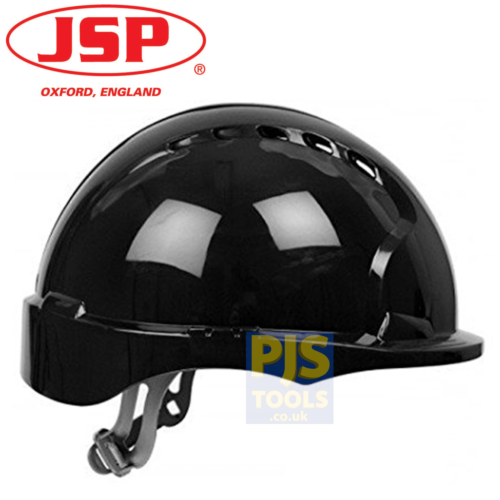 JSP EVO3 premium wentylowany czarny kask ochronny komfortowa wkładka rusztowania micro peak - Zdjęcie 1 z 3
