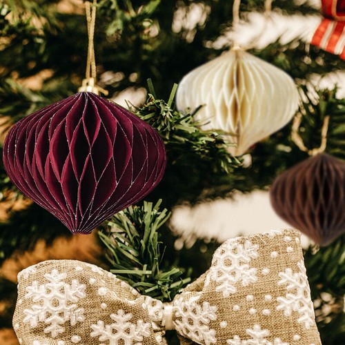 Wabenkugel Deko Christbaumschmuck Anhänger Zubehör 1/6 Stück - Bild 9 von 17