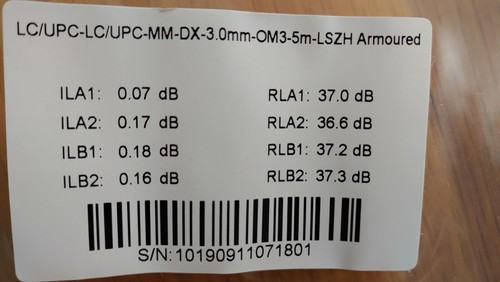5M LC UPC to LC UPC 3.0mm Duplex 50/125 OM3 Multimode Fiber Optic LSZH cable - Picture 2 of 2