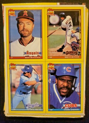 1991 Topps 40 Year Anniversary Baseball Card Panels 21 Total | eBay
