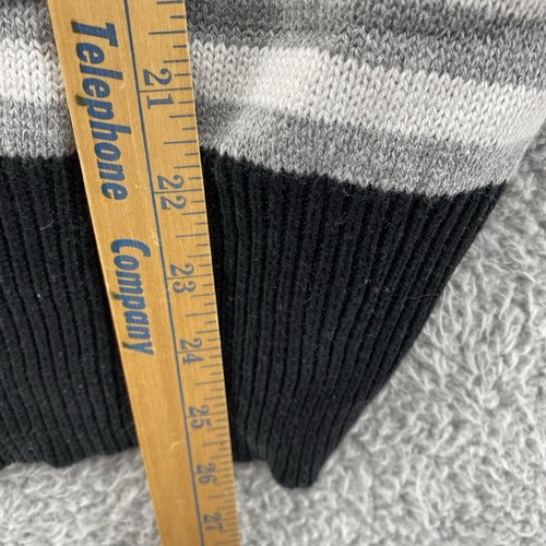 LUCKY BRAND Women’s Cozy Soft Cotton Colorblock Sweater Gray Stripes SIZE L - Picture 5 of 8