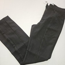 New Danielle Bernstein Slit Front Pants Stretch Herringbone Twill Size 2