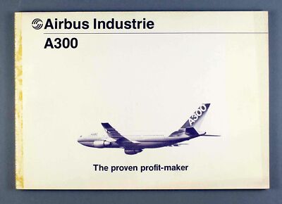 AIRBUS A300 DER BEWÄHRTE GEWINNMACHER HERSTELLER VERKAUF FLUGGESELLSCHAFT VINTAGE PROSPEKT