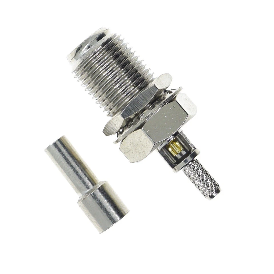 12X F female Crimp RF Connector For RG179 RG178 RG316 RG174 coaxial Cable 75ohm - Image 4 of 4