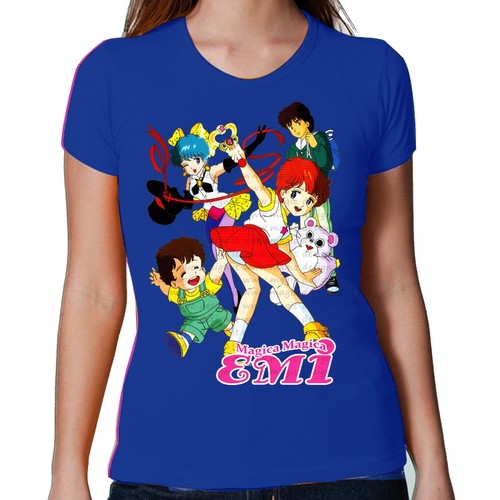 TSHIRT Magica Emi Emy manga anime mahō shōjo T SHIRT cartoni animati anni 80 - Foto 1 di 15