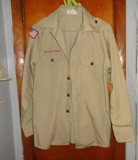 Boy Scouts of America Scout Uniform Youth Shirt USA Beige Size Large