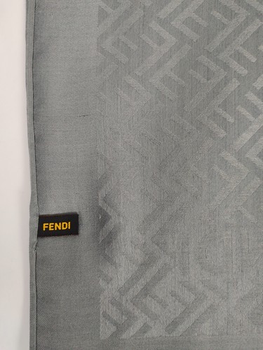 FENDI genuine vintage silk Grey Cashmere wrap shawl winter scarf scarves - Picture 6 of 7