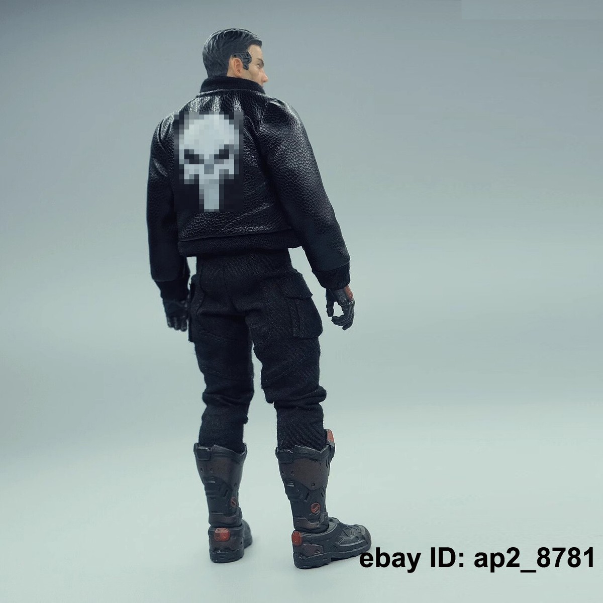 1/12 Zipper PU Leather Jacket Coat For Muscle Strong Male 6