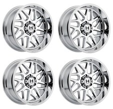 Set 4 20" Hostile H108 Sprocket Armor Plated 20x10 Wheels 6x5.5 -19mm Truck Rims
