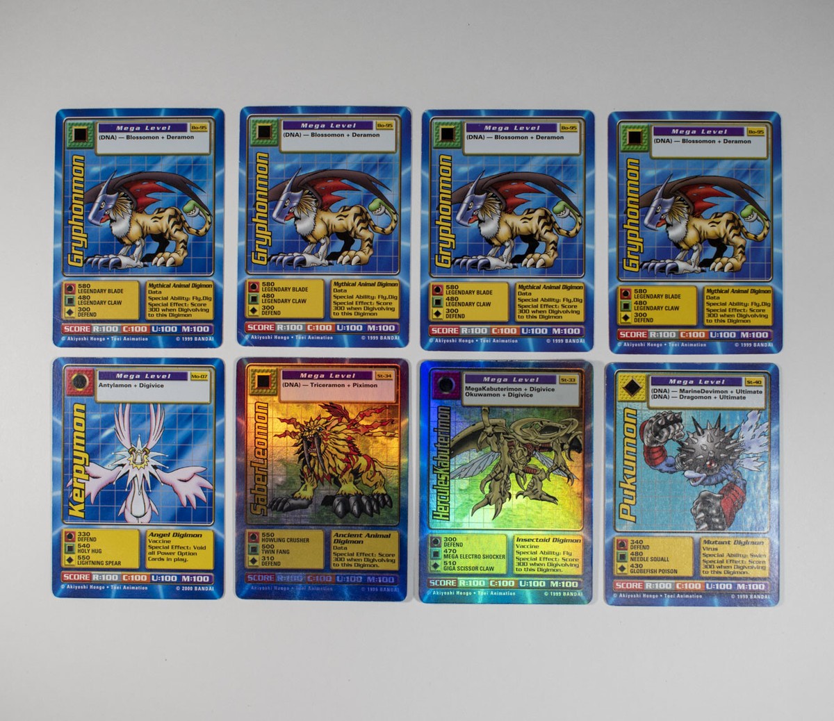 mega level digimon cards DIGIMON - 8 Mega Level Cards - Some Holofoil - Bo-95, Mo-07, St-33, St-34,  St-40