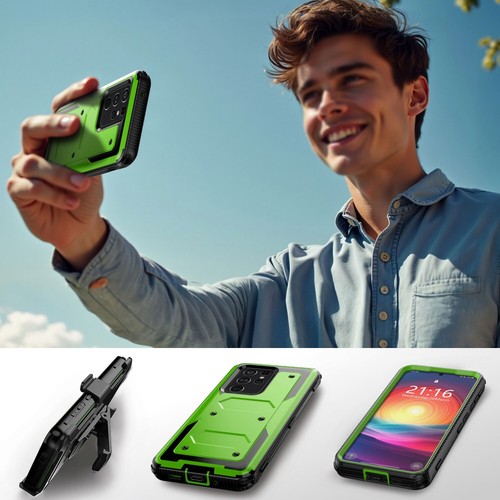 Funda/Protector de Pantalla con Clip de Cinturón Ultra Resistente para Samsung Galaxy S21/FE/Ultra Resistente - Imagen 69 de 98