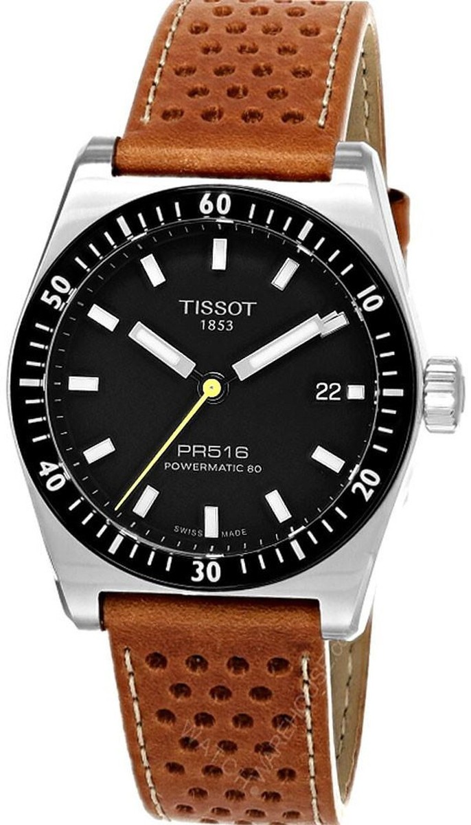 Tissot T-Sport PR516 Powermatic 80 38mm Brown Leather Watch T149