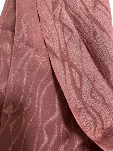 Vintage Japanese kiomono fabric silk Burgundy Base 1 .7 yard Long v107 - Picture 9 of 9