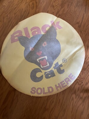 #ad #ad Black Cat Fireworks Dealer Decal 36” NOS Old Sticker Decal Advertising $99.99