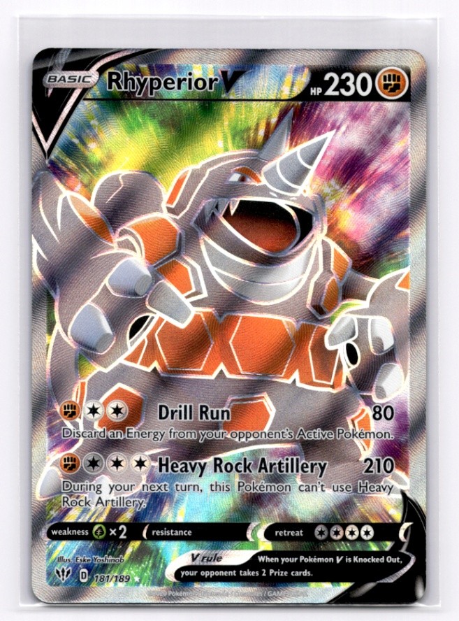 Rhyperior V (Full Art) SWSH03: Darkness Ablaze - Pokemon NM 181/189