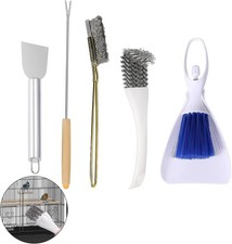 5 Pcs Bird Cage Cleaner Set, Stainless Steel Poop Remover Cleaning Brush