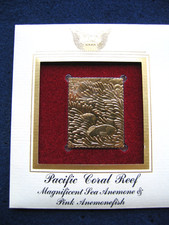 2004 Pacific Coral Reef Sea Pink Anemone Anemonefish Replica Gold GOLDEN Cover