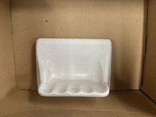 VTG Salvage White Ceramic Tile-In Mount Bathroom Soap Dish Shower Wall Bathtub