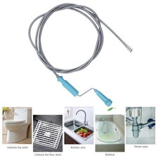 DRAIN CLEANER SPRING WIRE Waste Pipe Sink 1.2M Metre Snake Plumbers Unblocker...