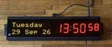 Large GE Industrial Dual Face Digital Clock / Date w/ Mount