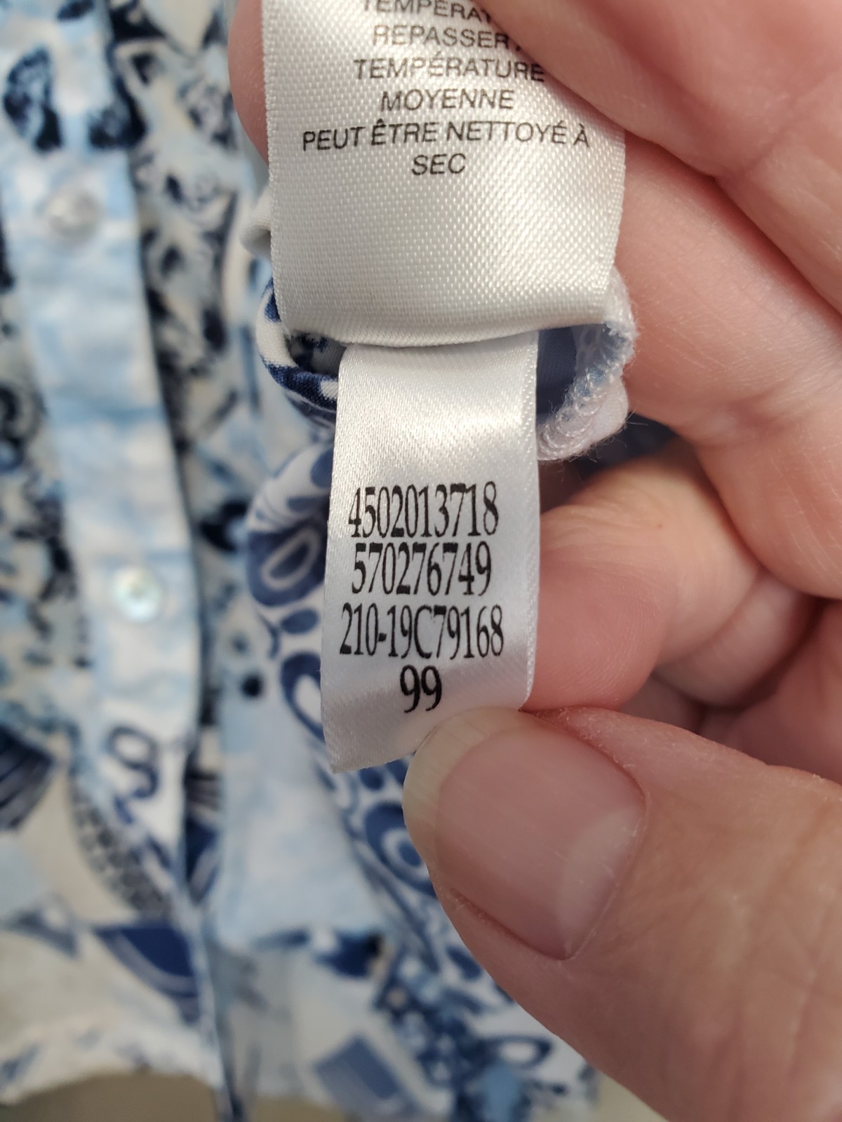 Chico's Silky Patchwork Mixed Pattern Roll-Tab Sl… - image 8