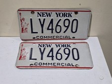 New York Statue of Liberty License Plates Plates DMV Clear For Use.  1986-2000