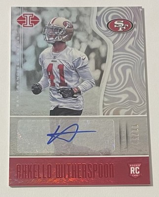 2017 Panini Illusions Rookie Autograph Red #159 Ahkello Witherspoon Rc Auto /50