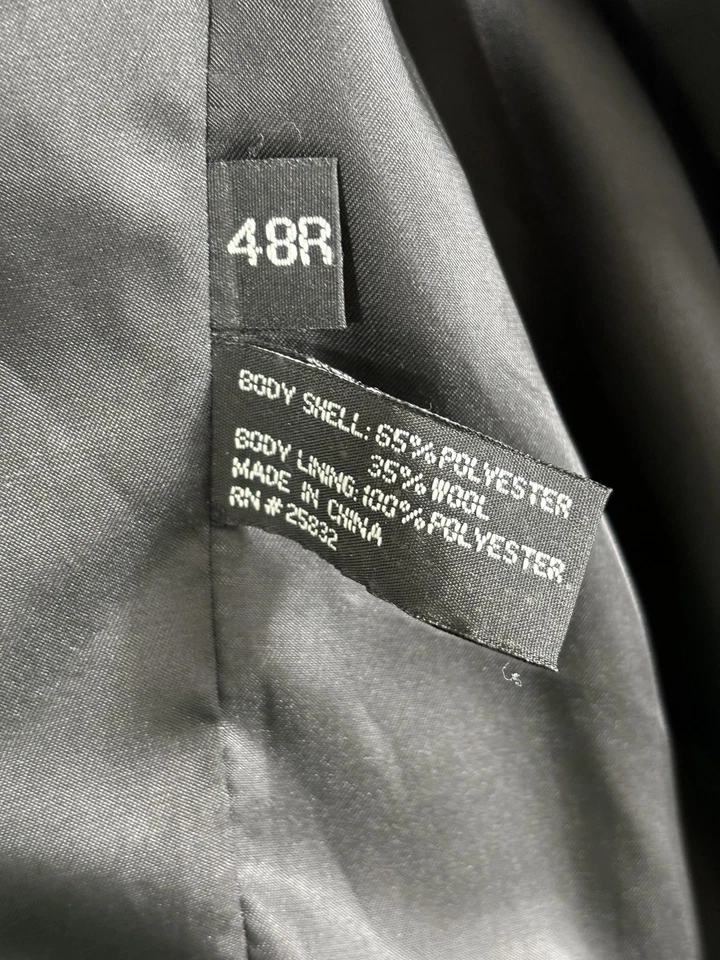 Blazer Circle S Para Hombres 48R Negro Western Corte Traje Chaqueta Vaquero Mezcla de Lana Foto 4 de 4