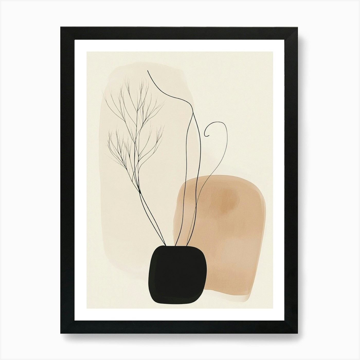 Abstract Tree 12 Framed Wall Art Canvas Print Picture