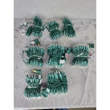 Lot Of 6 100 Count Clear Mini Christmas Lights Green Wire Listed Indoor