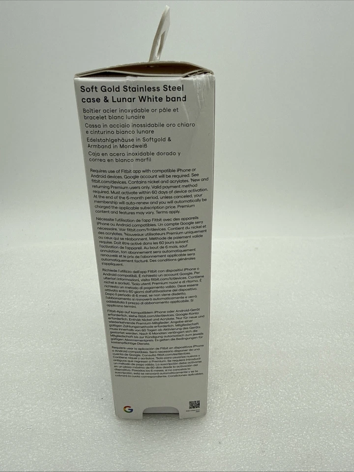 Fitbit Luxe-Fitness and Wellness-Tracker - Blanco Lunar/Dorado Suave Acero Inoxidable Foto 2 de 4