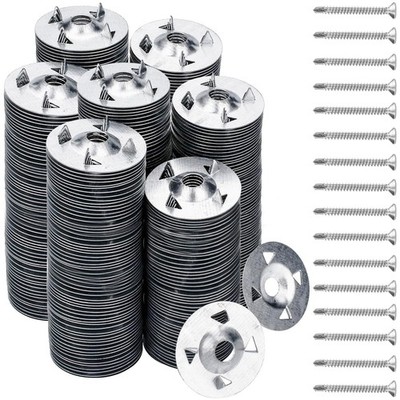 600Pcs Foam Board Fasteners - 1-1/8 Inch Metal Washers for Fixing Installation