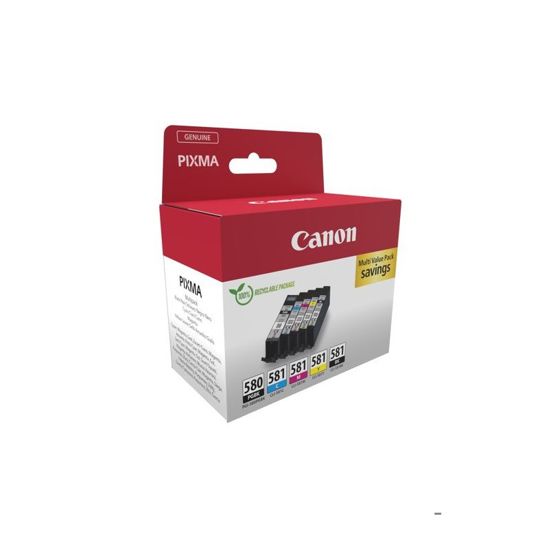 Cartouche d'encre PGI-580 CLI-581 pack de 6 anti-bavure pour remplacer vos réservoirs vides