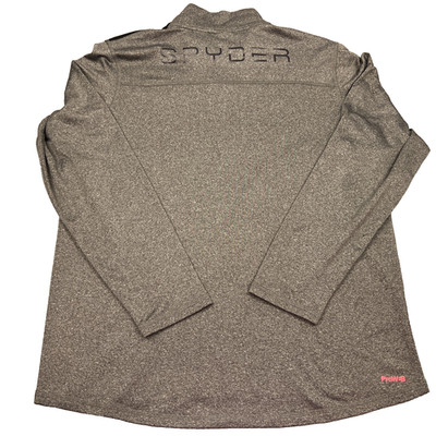 Spyder Active ProWB 1/4 Zip Henley Shirt Adult Medium Gray Long Sleeve Top