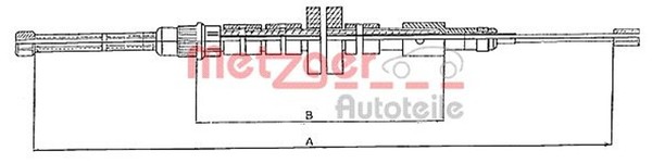 Metzger Autoteile Bremsseil Seilzug Feststellbremse 10.6023 FüR Peugeot 306 7A-image