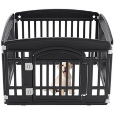 Plastic Dog Playpen, 4 Panel 24" Expandable  Durable Pet Fence for Small to ...