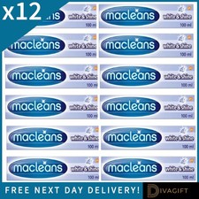 12 x MACLEANS WHITE & SHINE FLOURIDE TOOTHPASTE 100ML FRESH BREATH HEALTHY GUMS 22.49 per litre