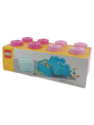 LEGO Spielzeug Aufbewahrungsbox Pink 2er Set Kinderzimmer Aufbewahrung