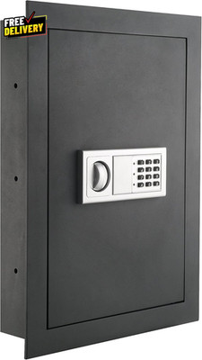 In-Wall Safe with Electronic Keypad and 2 Manual Override Keys Protect Money...