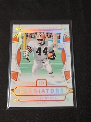 2024 National Treasures Gladiators Holo Silver Earnest Byner Cleveland  8/25