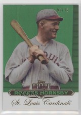 2011 Topps Tribute Green 6/75 Rogers Hornsby #49 HOF 0o3b