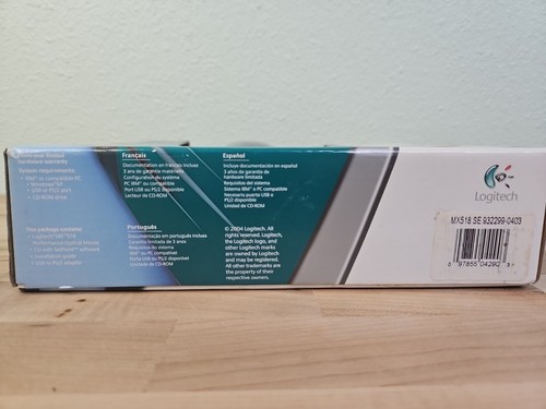 Logitech MX518 Optical Gaming Mouse - 1600 DPI - First Release - Rare! SEALED - Picture 7 of 11