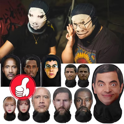 3D Realistische Vollgesichtsmaske für Männer Frauen Cosplay Hip Hop Kostüm