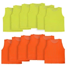 LITEMESH Pinnies Scrimmage Vests Team Practice Jersey for Teen & Adult (12 Je