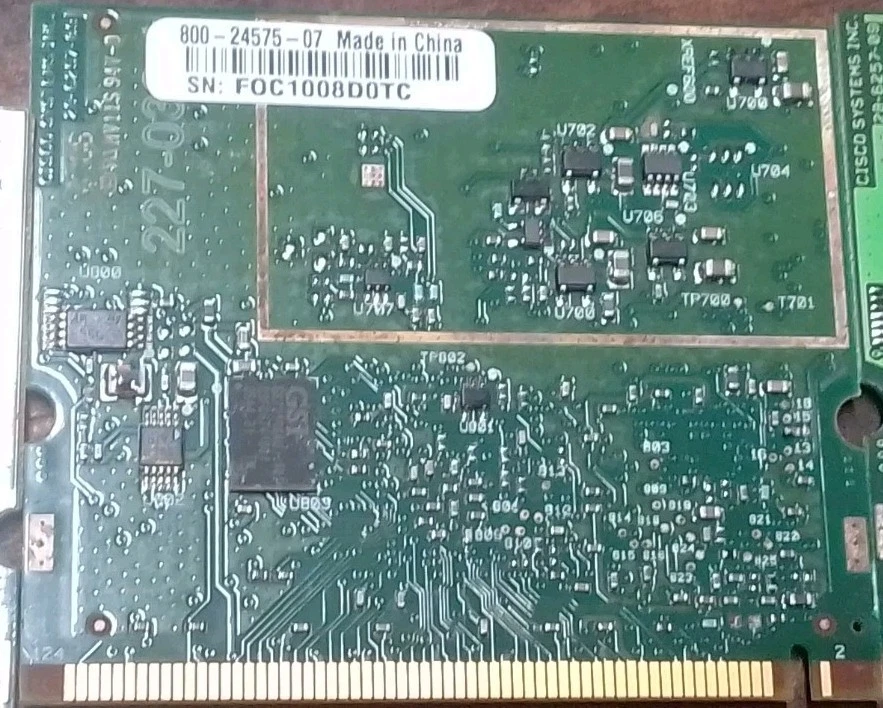 Cisco AIR-MP21G-A-K9 802.11 b/g Mini Radio PCI LAN Wireless Card (Module)  - Image 3 of 4