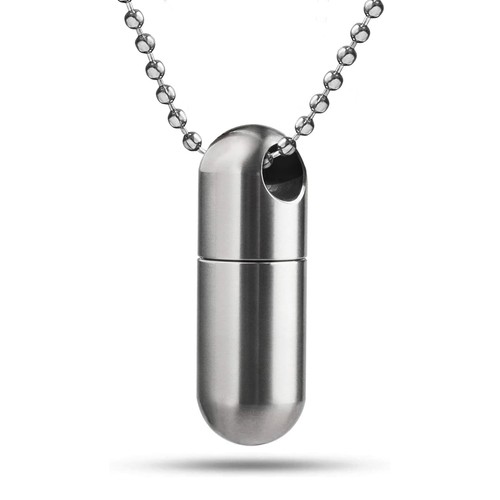 Pill Holder,Titanium Small Pill Case for Purse Wallet,Portable Travel Pill Bo...