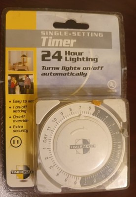 Single-Setting Timer 24 Hour Lighting  by Timer Matic. New Sealed Package.