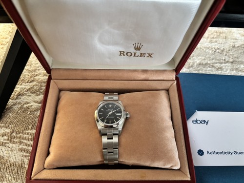 ​Rolex Lady-Date 79160 26mm Stainless Steel Black Stick Dial S...