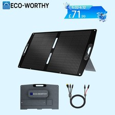 ECO-WORTHY 12V 100W Portable Foldable Folding Solar Panel Camping Power Station