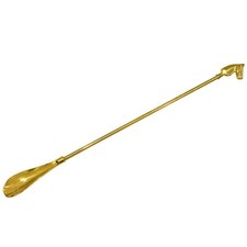 Brass Shoehorn with Horse Head Polished Gleaming Finish for Entryway, Home Decor